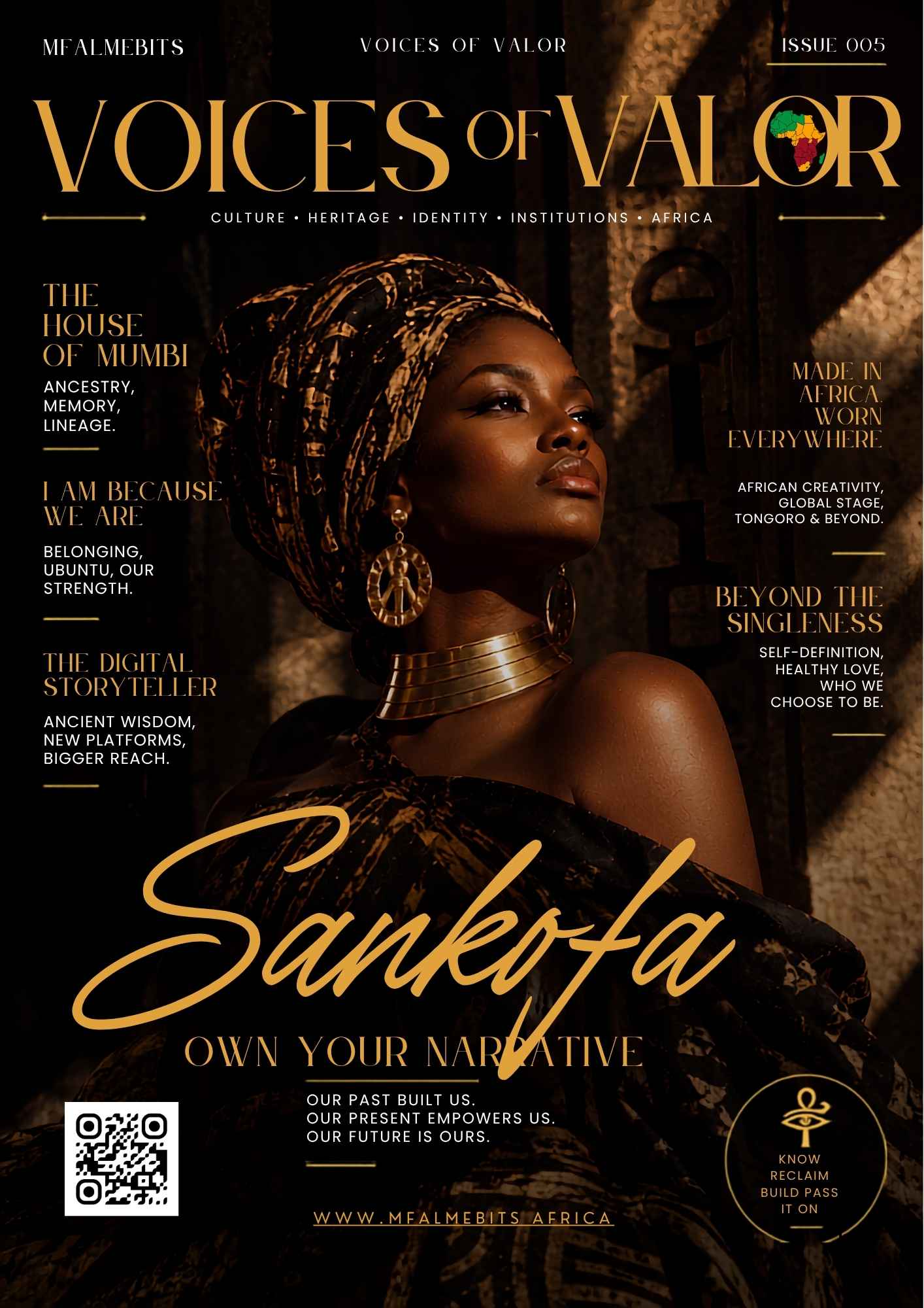 Discover Voices of Valor Issue 005: Sankofa, an MfalmeBits eMag exploring African memory, identity,